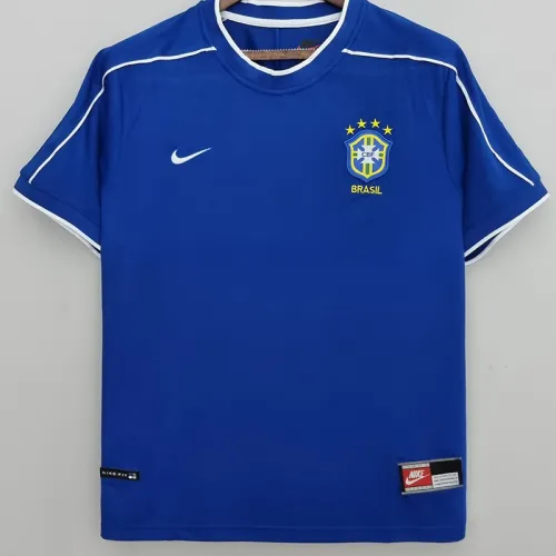 1998 Brazil Away Retro Soccer Jersey