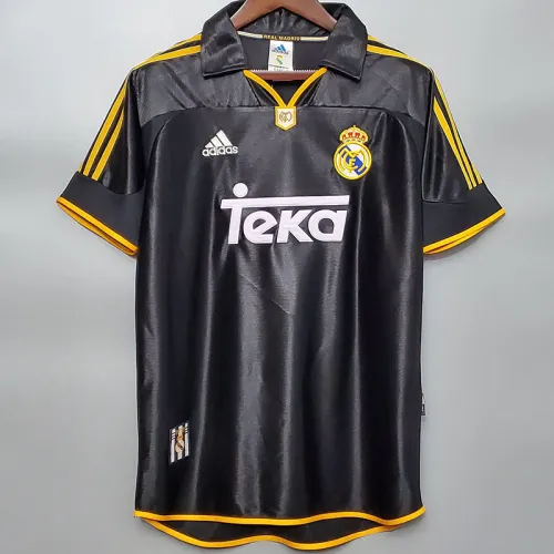 2000-2001 RMA Away Black Retro Soccer Jersey