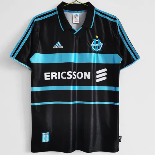 1999-2000 Marseille Away Black Retro Soccer Jersey