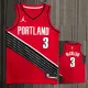 Trail Blazers McCOLLUM #３Red Trapeze Edition Top Quality Hot Pressing NBA Jersey