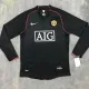 2007-2008 Man Utd Away Black long sleeve Retro soccer jersey (长袖)