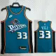 22-23 Pistons HILL #33 Blue Top Quality Hot Pressing NBA Jersey (Retro Logo)