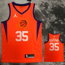 SUNS DURANT #35 Orange Top Quality Hot Pressing NBA Jersey(Trapeze Edition)