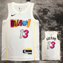 22-23 HEAT ADEBAYO #13 White City Edition Top Quality Hot Pressing NBA Jersey