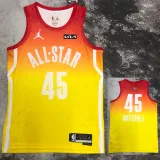 2023 ALL STAR MITCHELL #45 Yellow Top Quality Hot Pressing NBA Jersey (全明星)