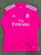 2014-2015 RMA Away Pink Long Sleeve Retro Soccer Jersey