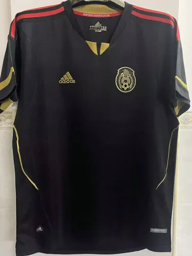 2011-2012 Mexico Away Black Retro Soccer Jersey