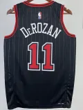 22-23 BULLS DEROZAN #11 Black Top Quality Hot Pressing NBA Jersey (Trapeze Edition) 飞人版