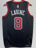 22-23 BULLS LAVINE #8 Black Top Quality Hot Pressing NBA Jersey (Trapeze Edition) 飞人版