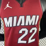 22-23 HEAT BUTLER #22 Red Top Quality Hot Pressing NBA Jersey (Trapeze Edition) 飞人版