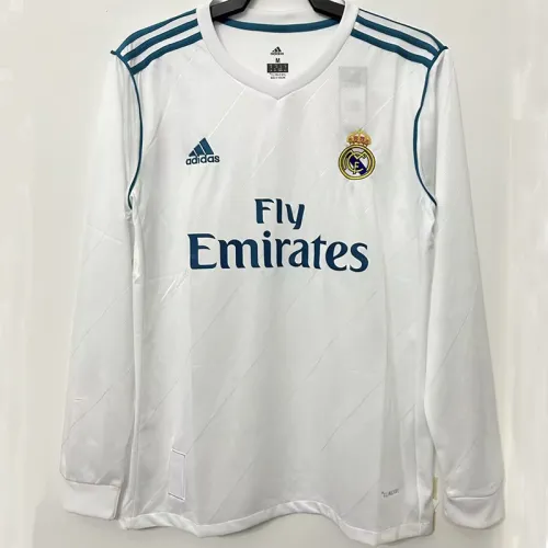 2017-2018 RMA Home Long Sleeve Retro Soccer Jersey