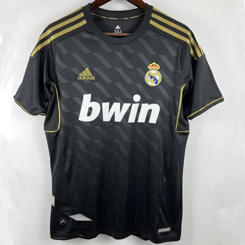 2011-2012 RMA Away Black Retro Soccer Jersey