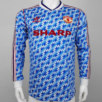 1991-1992 Man Utd Away Long Sleeve Retro Soccer Jersey 长袖