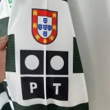 2001-2002 Sporting Lisbon Home Long Sleeve Retro Soccer Jersey (长袖)