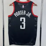 23-24 Rockets PORTER JR. #3 Black Top Quality Hot Pressing NBA Jersey (Trapeze Edition)飞人版