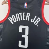 23-24 Rockets PORTER JR. #3 Black Top Quality Hot Pressing NBA Jersey (Trapeze Edition)飞人版