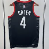 23-24 Rockets GREEN #4 Black Top Quality Hot Pressing NBA Jersey (Trapeze Edition)飞人版