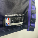 23-24 Kings MONK #0 Purple Top Quality Hot Pressing NBA Jersey (Trapeze Edition)飞人版