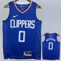 22-23 Clippers WESTBROOK #0 Blue Top Quality Hot Pressing NBA Jersey