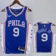 22-23 76ERS OUBRE JR. #9 Blue Top Quality Hot Pressing NBA Jersey (V领）
