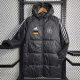 23-24 Germany Black Hooded Cotton Coat White Edge (白色边) 棉衣
