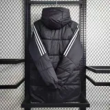 23-24 Bayern Black Hooded Cotton Coat White Edge (白色边) 棉衣