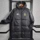 23-24 Argentina Black Hooded Cotton Coat White Edge (白色边) 棉衣