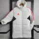 23-24 AD White Hooded Cotton Coat Red Edge (红色边) 棉衣