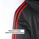 23-24 Flamengo Black Hooded Cotton Coat White Edge (白色边) 棉衣