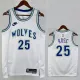 23-24 TIMBERWOLVES ROSE #25 White Top Quality Hot Pressing NBA Jersey (Retro Logo)