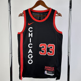 23-24 BULLS PIPPPEN #33 Black City Edition Top Quality Hot Pressing NBA Jersey