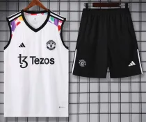 24-25 Man Utd White Tank top and shorts suit
