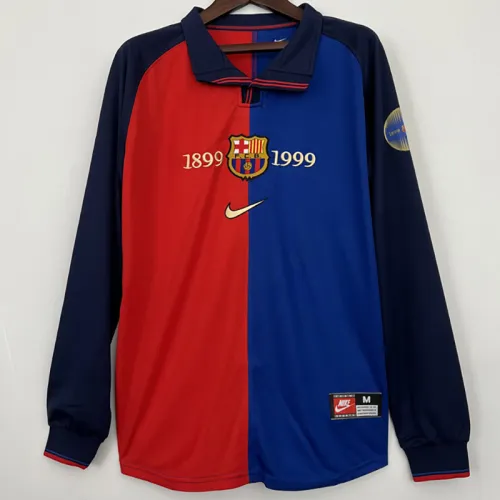 1999 BAR Home 100th Anniversary Version Long Sleeve Retro Soccer Jersey