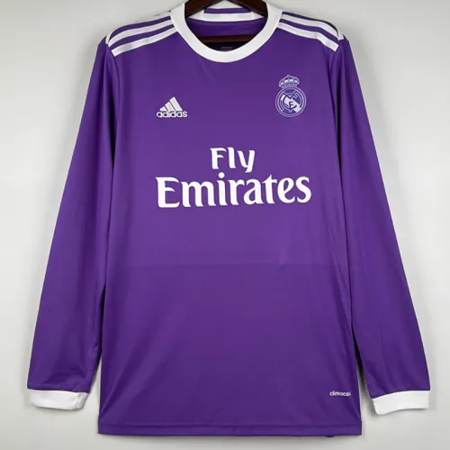 2016-2017 RMA Away Long Sleeve Retro Soccer Jersey