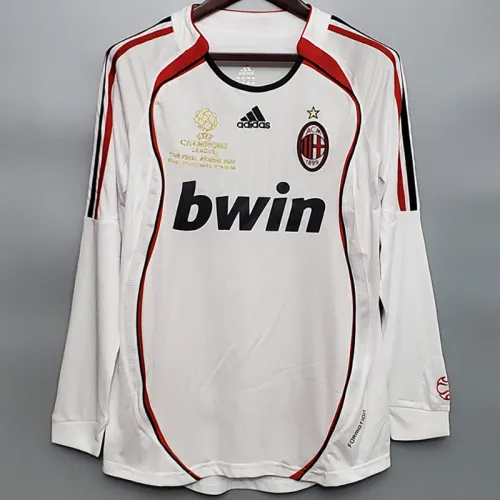 2006-2007 ACM Away White Long Sleeve Retro Soccer Jersey