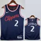 24-25 Clippers LEONARD #2 Navy Blue Away Top Quality Hot Pressing NBA Jersey