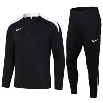 2024 NK Black Half Pull Tracksuit #05(半拉链)(白色领)