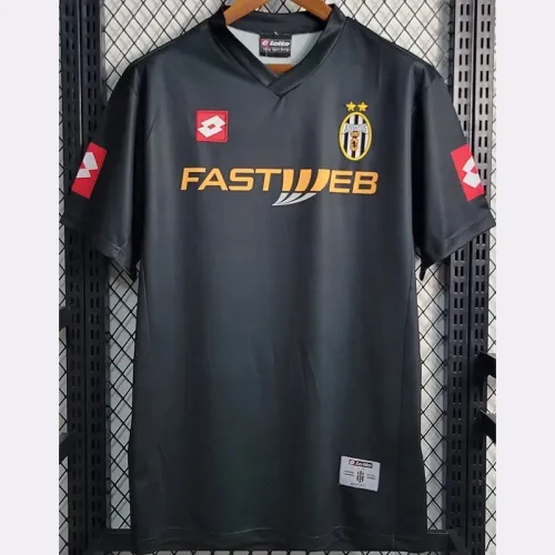2001-2002 JUV Away Black Retro Soccer Jersey