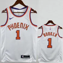2017-2018 SUNS BOOKER #1 White Retro Top Quality Hot Pressing NBA Jersey