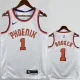 2017-2018 SUNS BOOKER #1 White Retro Top Quality Hot Pressing NBA Jersey