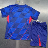 24-25 Croatia Away Kids Soccer Jersey