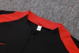 24-25 Portugal Black Half Pull Tracksuit (半拉链)