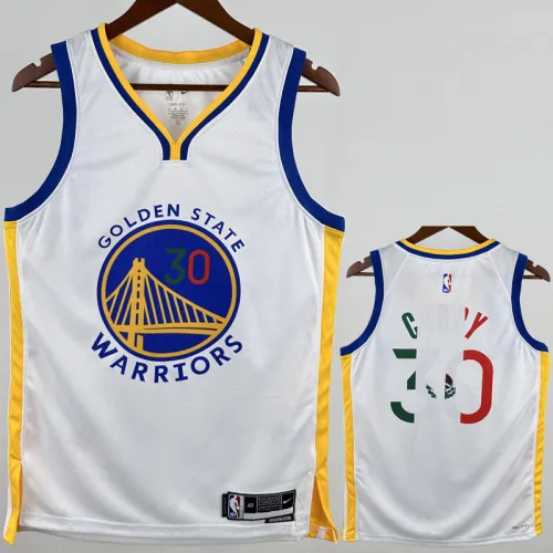 WARRIORS CURRY #30 White Top Quality Hot Pressing NBA Jersey