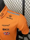 2024 McLaren #4 Polo Yellow Black Racing Suit (有领)