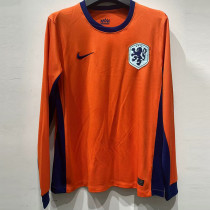 24-25 Netherlands Home Long Sleeve Soccer Jersey (长袖)