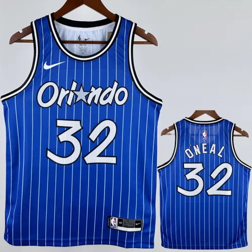 2018-2019 Magic O'NEAL #32 Blue Retro Top Quality Hot Pressing NBA Jersey