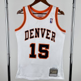 2006-07 Nuggets ANTHONY #15 White Retro Top Quality Hot Pressing NBA Jersey