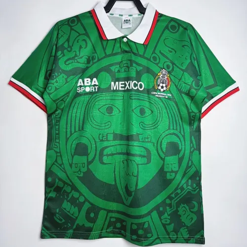 1998 Mexico Home Retro Soccer Jersey