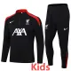 24-25 LIV Black Kids Half Pull Tracksuit (童装)(半拉链)