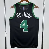 22-23 Celtics HOLIDAY #4 Black Top Quality Hot Pressing NBA Jersey (Trapeze Edition) 飞人版